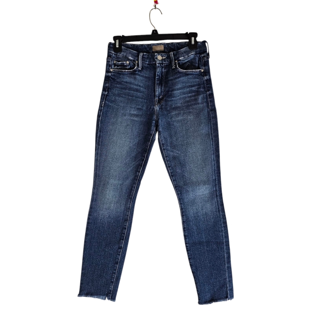 MOTHER The Looker Ankle Fray Gutterpunk Blue Jeans 26 Preowned